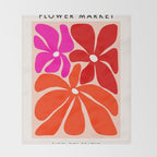Groovy flower market from city of love Throw Blanket Gallery Image 2