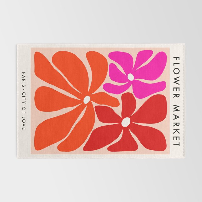 Groovy flower market from city of love Rug Gallery Image 2