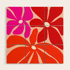 Groovy flower market from city of love Wood Wall Art Gallery Image 1
