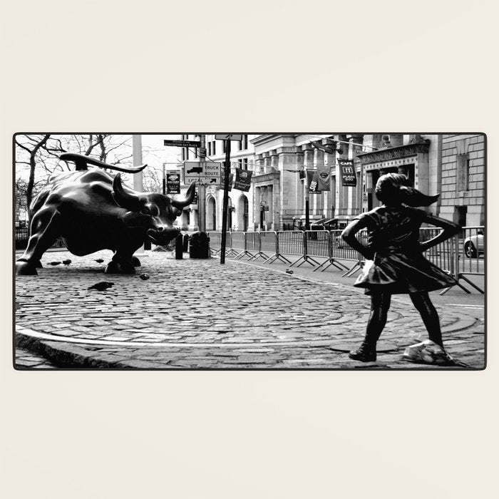 Fearless Girl and the Charging Bull Desk Mat Gallery Image 3