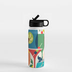 Mid Century Modern Cocktails Water Bottle Gallery Image 1