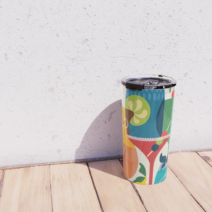 Mid Century Modern Cocktails Travel Mug Gallery Image 4