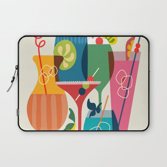 Mid Century Modern Cocktails Laptop Sleeve Gallery Image 1