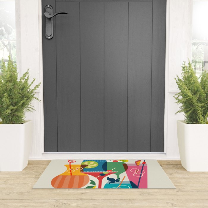 Mid Century Modern Cocktails Welcome Mat Gallery Image 3