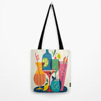 Mid Century Modern Cocktails Tote Bag Gallery Image 2