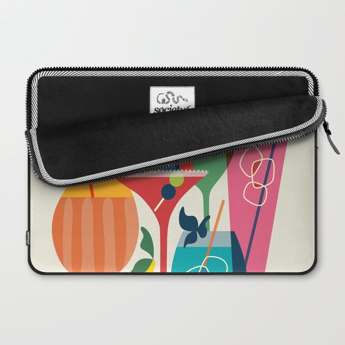 Mid Century Modern Cocktails Laptop Sleeve Gallery Image 2