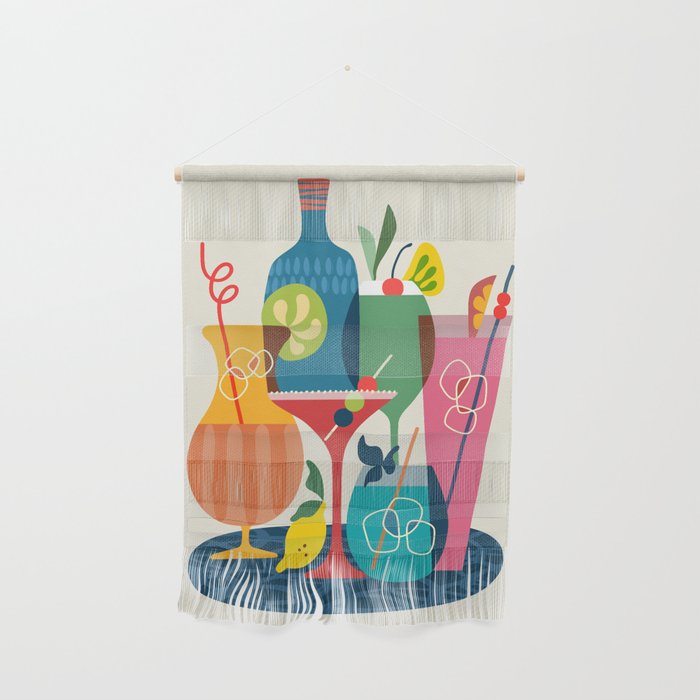 Mid Century Modern Cocktails Wall Hanging Gallery Image 1