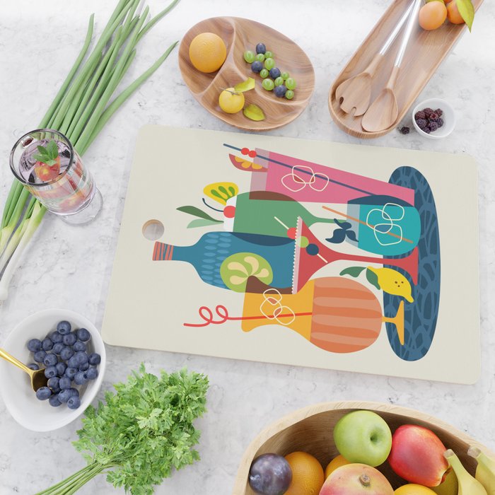 Mid Century Modern Cocktails Cutting Board Gallery Image 2