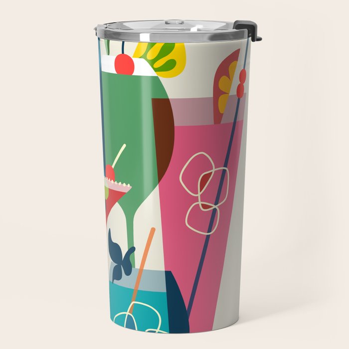 Mid Century Modern Cocktails Travel Mug Gallery Image 2
