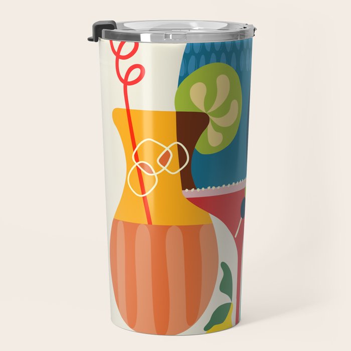Mid Century Modern Cocktails Travel Mug Gallery Image 3