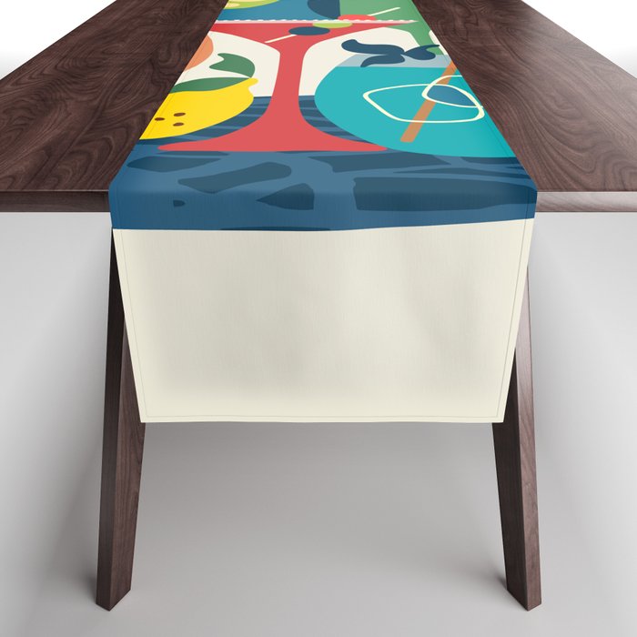 Mid Century Modern Cocktails Table Runner Gallery Image 1