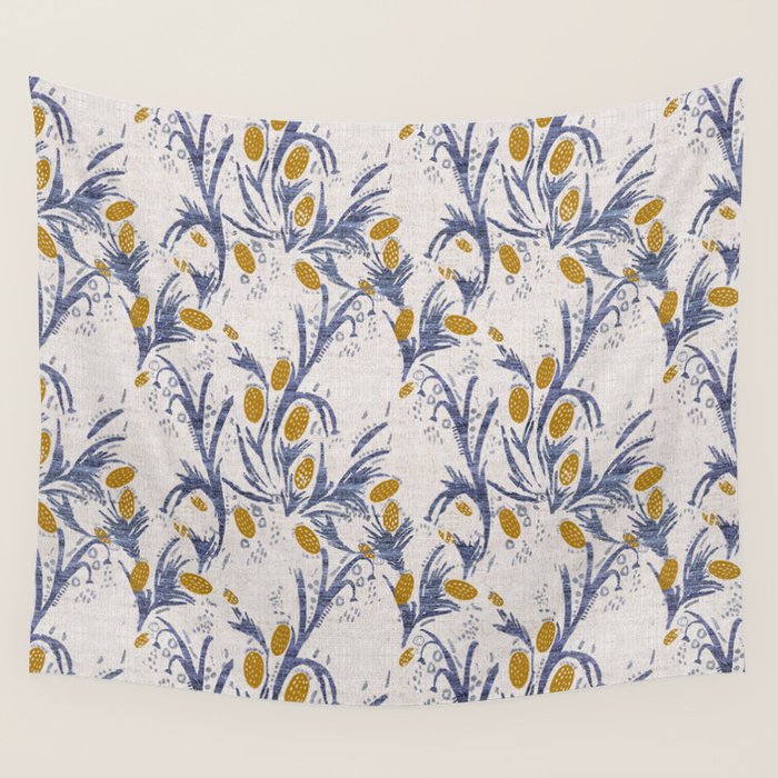 FRENCH LINEN THISTLE Wall Tapestry Gallery Image 1