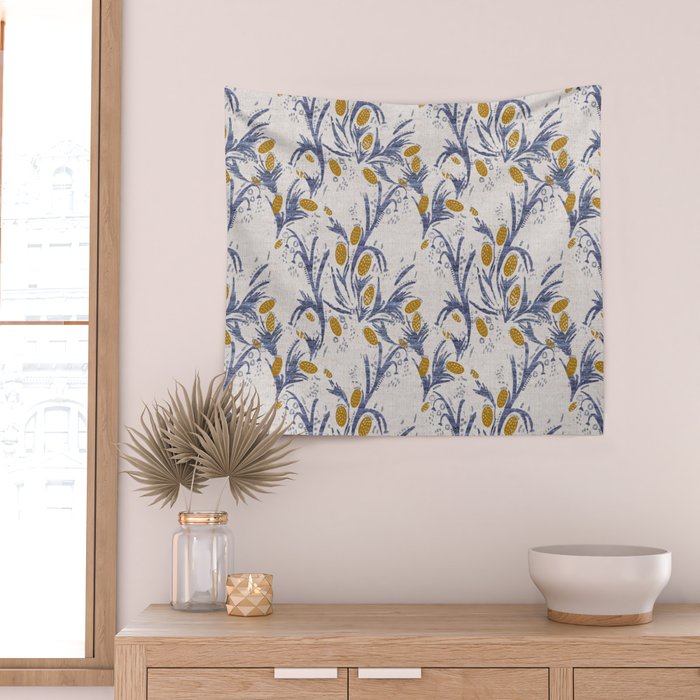 FRENCH LINEN THISTLE Wall Tapestry Gallery Image 2