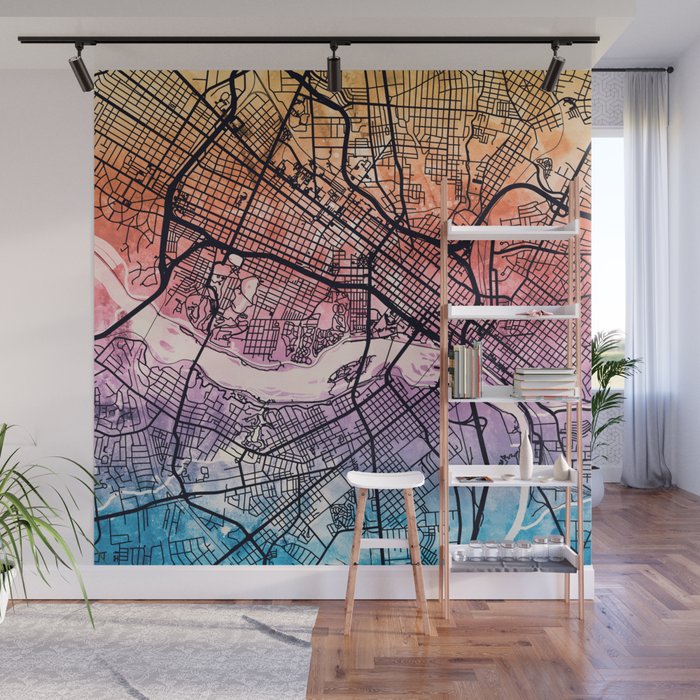 Richmond Virgina City Map Wall Mural Gallery Image 1
