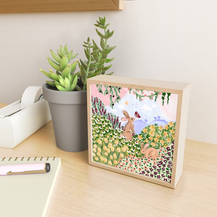 Spring Bunnies Mini Art Print Gallery Image 2