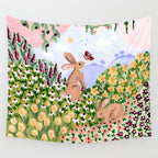 Spring Bunnies Wall Tapestry Gallery Image 4