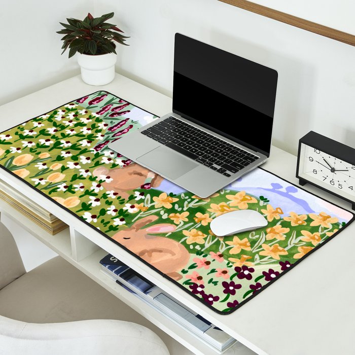 Spring Bunnies Desk Mat Gallery Image 2