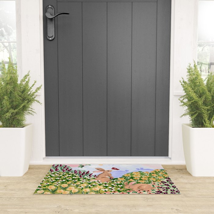 Spring Bunnies Welcome Mat Gallery Image 3