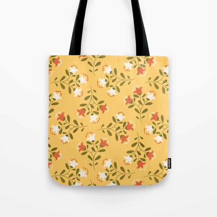 Spring Sunny Floral Pattern Tote Bag Gallery Image 1