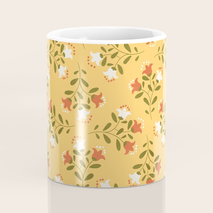 Spring Sunny Floral Pattern Coffee Mug Gallery Image 4