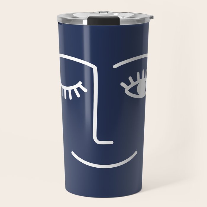Wink (Navy) Travel Mug Gallery Image 1