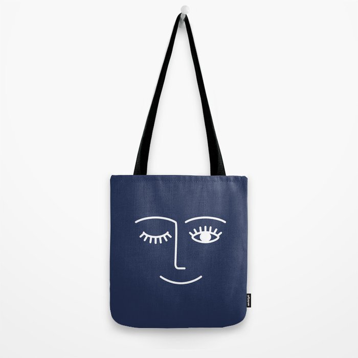 Wink (Navy) Tote Bag Gallery Image 2