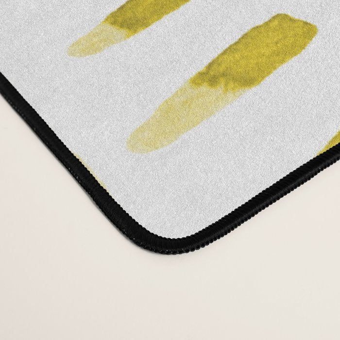 Watercolor lines - yellow Desk Mat Gallery Image 4