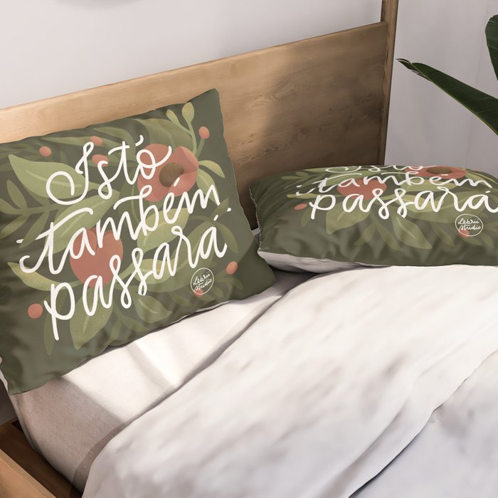 This too shall pass - Lettering Phrase Pillow Sham Gallery Image 2