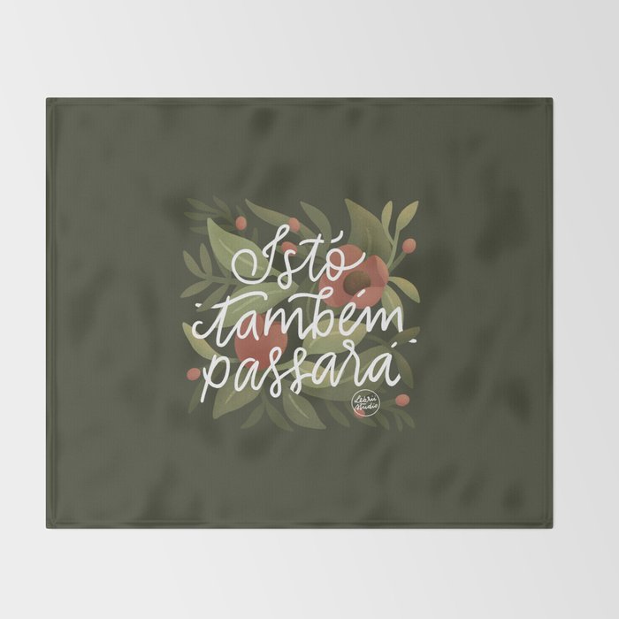 This too shall pass - Lettering Phrase Throw Blanket Gallery Image 2