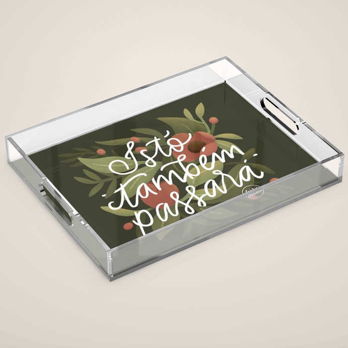 This too shall pass - Lettering Phrase Acrylic Tray Gallery Image 1