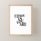 Come As You Are (Wavy - B&W) Mini Art Print Gallery Image 1