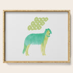 Stylish Dog - Green Serving Tray Gallery Image 1