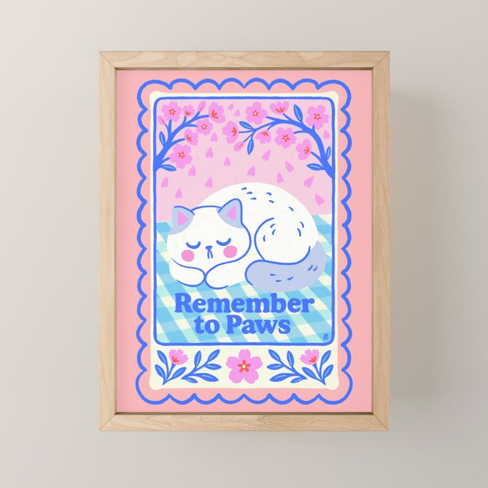 Remember to Paws Mini Art Print Gallery Image 1