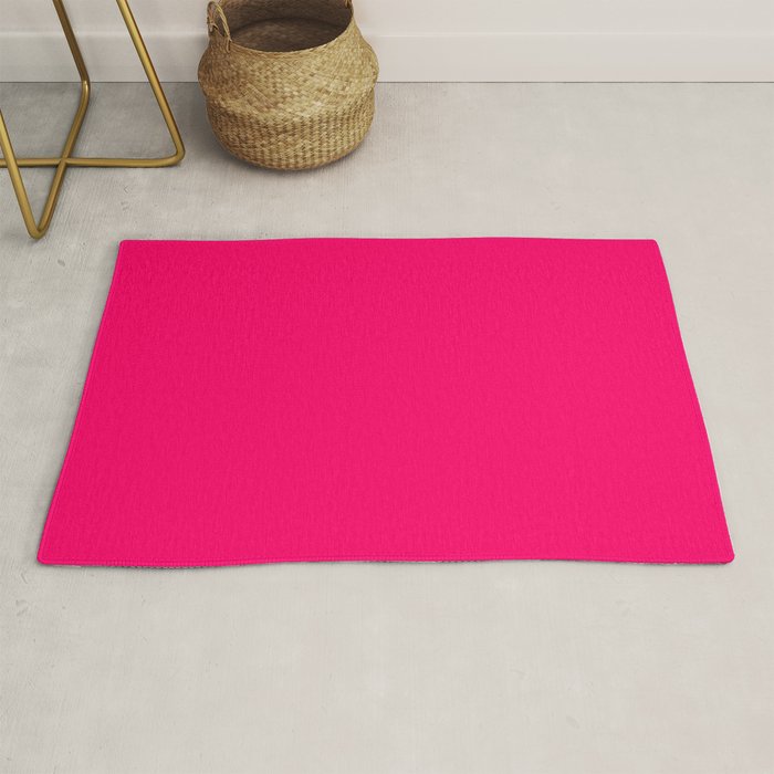 Bright Fluorescent Pink Neon Rug Gallery Image 1