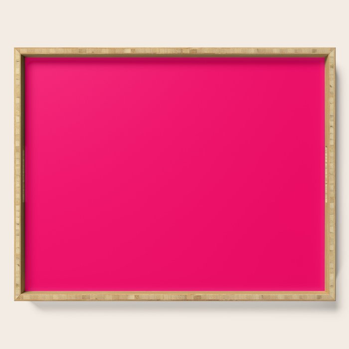 Bright Fluorescent Pink Neon Serving Tray Gallery Image 1