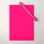 Bright Fluorescent Pink Neon Wrapping Paper Gallery Image 1