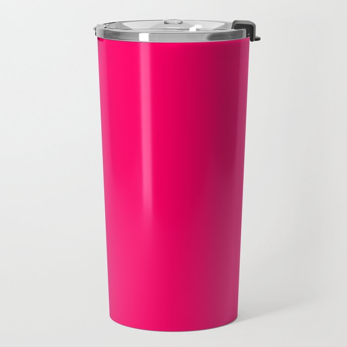 Bright Fluorescent Pink Neon Travel Mug Gallery Image 2