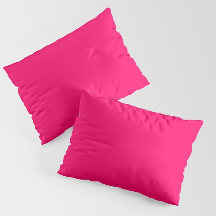 Bright Fluorescent Pink Neon Pillow Sham Gallery Image 1
