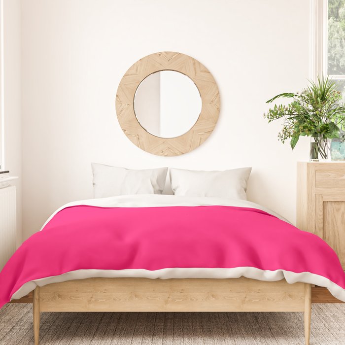 Bright Fluorescent Pink Neon Duvet Cover Gallery Image 3
