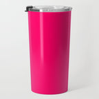 Bright Fluorescent Pink Neon Travel Mug Gallery Image 3
