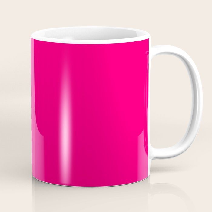 Bright Fluorescent Pink Neon Coffee Mug Gallery Image 1