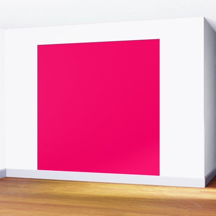Bright Fluorescent Pink Neon Wall Mural Gallery Image 2