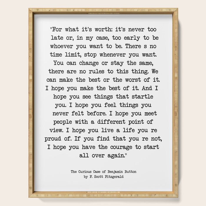 It's Never Too Late Benjamin Button Serving Tray Gallery Image 1