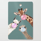 Bubble Gum Gang Dark Green Cutting Board Gallery Image 1