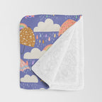 Spring Rain with Umbrellas Throw Blanket Gallery Image 3