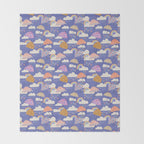 Spring Rain with Umbrellas Throw Blanket Gallery Image 2