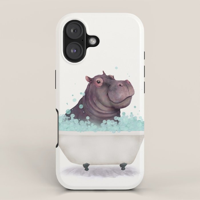 Hippo in the Bathtub  iPhone Case Gallery Image 1