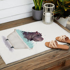 Hippo in the Bathtub  Outdoor Rug Gallery Image 2