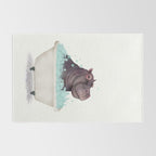 Hippo in the Bathtub  Rug Gallery Image 2
