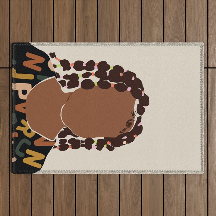 Black Girl Magic No. 1 Outdoor Rug Gallery Image 1